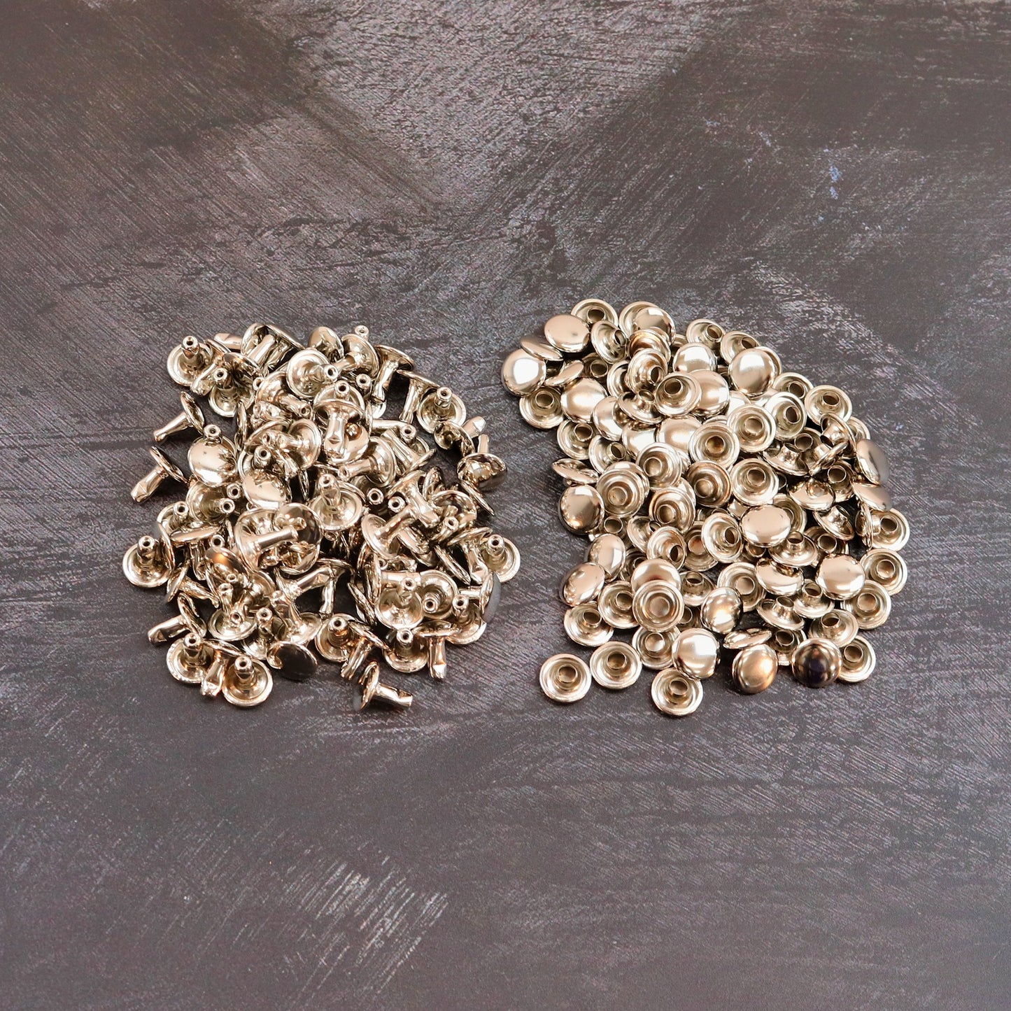 Nickel 9x8mm Double Cap Rivets