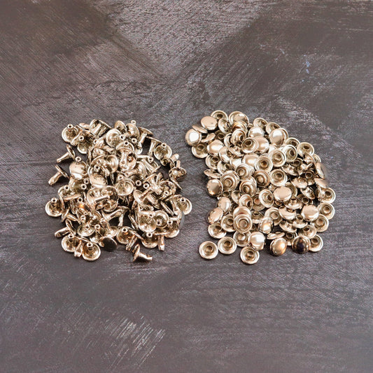 Nickel 9x8mm Double Cap Rivets