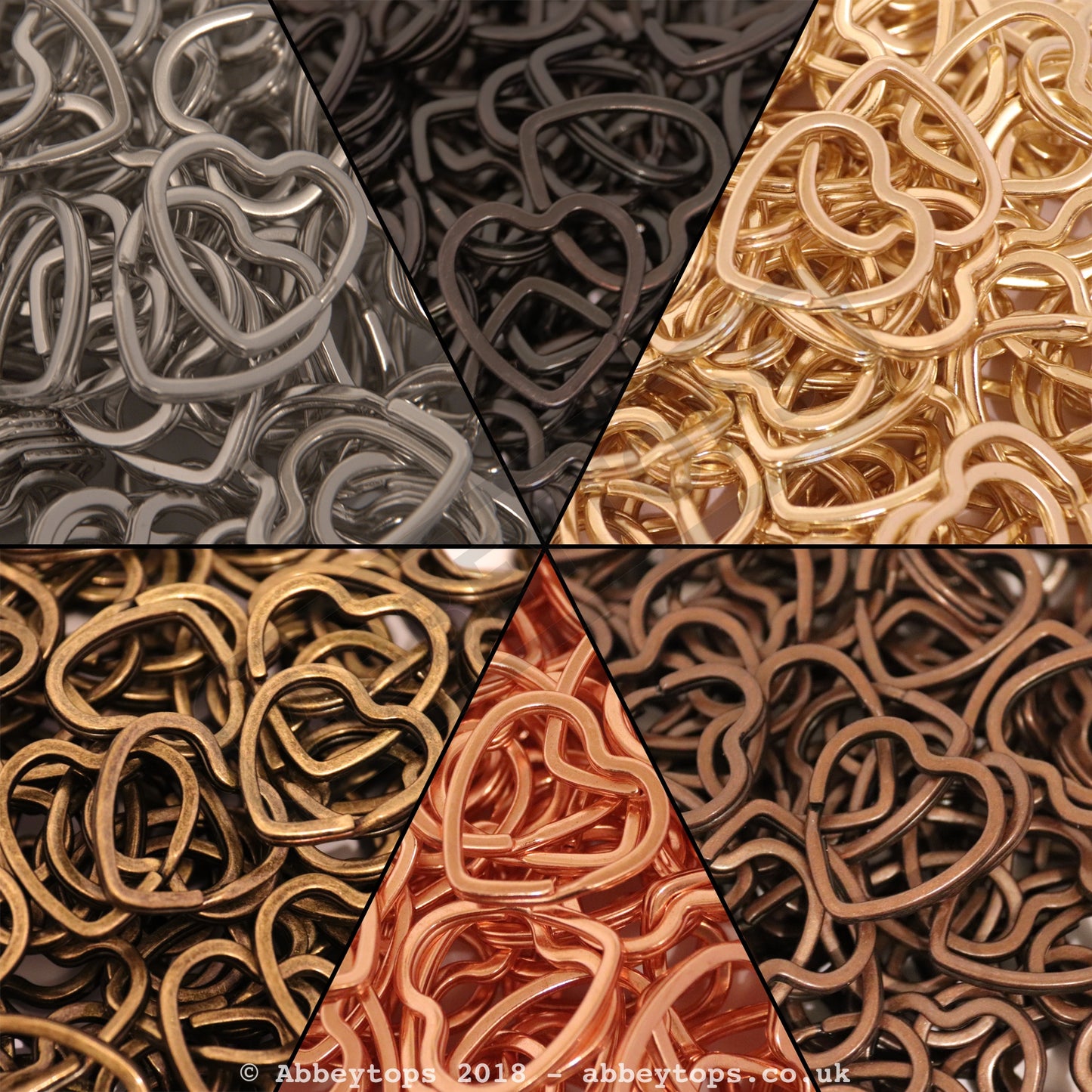 Heart Split Rings