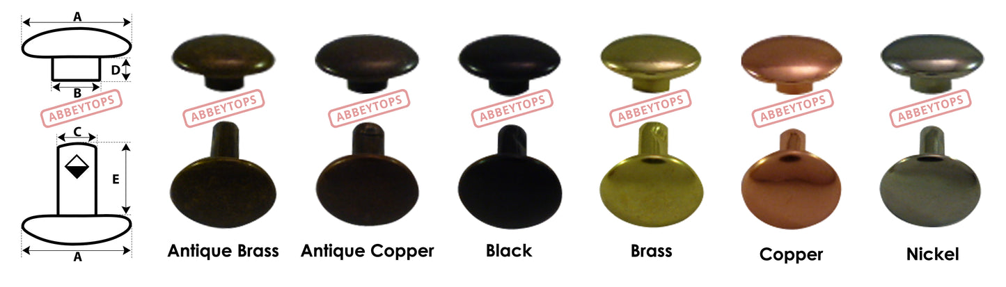 Double Cap Rivets